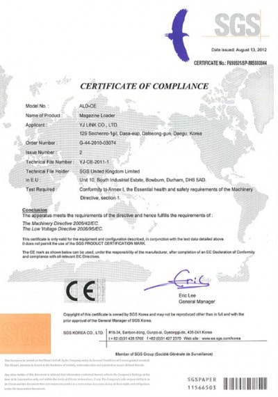 Certificate ALD-CE